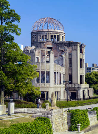 Hiroshima. Japan. 04.12.07. Preserved ruins of the A-Bome Dome in Hiroshima, Japan. One of only a few buildings at Ground Zero on August 6 1945 to survive relatively intact following the explosion of the Atomic Bomb.のeditorial素材