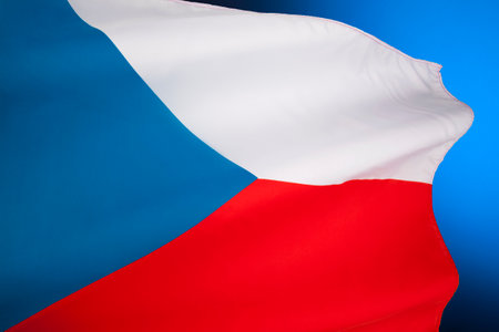 The national flag of the Czech Republicの写真素材