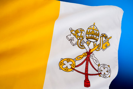 The flag of Vatican Cityの写真素材