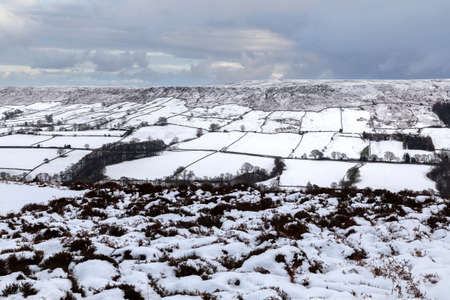 Winter snow on the North York Moors in North Yorkshire in the United Kingdom.