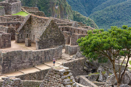 The Inca city of Machu Picchu in Peru. Although known locally, it was not known to the Spanish during the colonial period and was unknown to the outside world until American historian Hiram Bingham brought it to international attention in 1911.のeditorial素材
