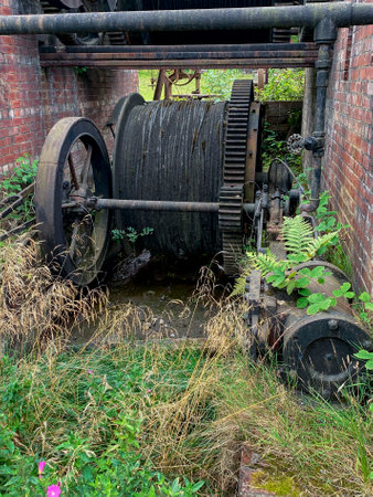 Industrial decay - old abandoned railway equipment slowly rusting away.の写真素材