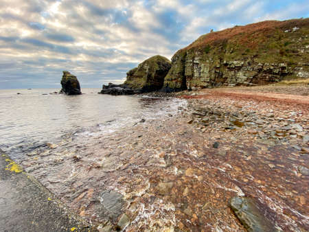 Latheronwheel Harbor in Caithness, northeast Scotland.