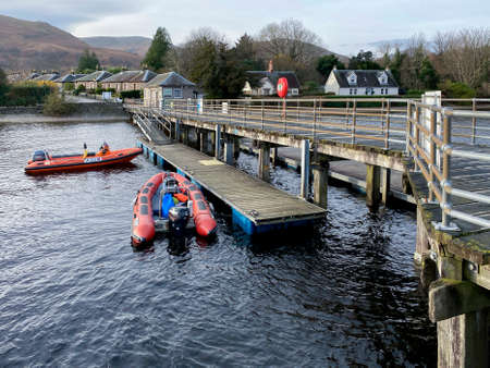 Village of Luss on the shore of Loch Lomond, Scotland.