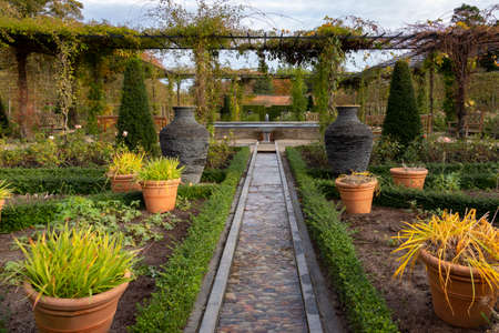 The Alnwick Garden - a complex of formal gardens adjacent to Alnwick Castle in the town of Alnwick, Northumberland, England.のeditorial素材