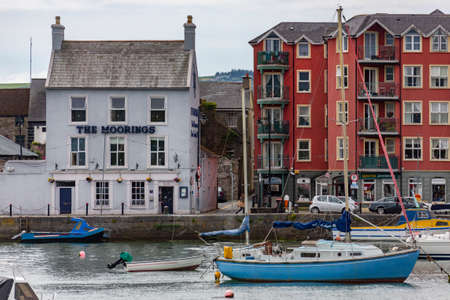 The coastal town and harbor at Dungarvan in County Waterford, on the southeast coast of the Republic of Ireland.のeditorial素材
