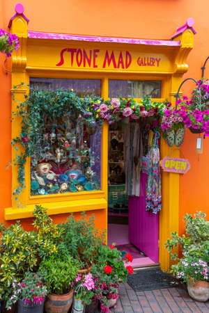 A very colorful shop in Kinsale, a small town in County Cork, Republic of Ireland.のeditorial素材