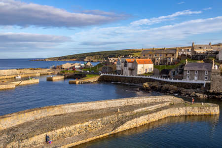 The small coastal town of Portsoy on the Moray Firth in Aberdeenshire, Scotland.のeditorial素材