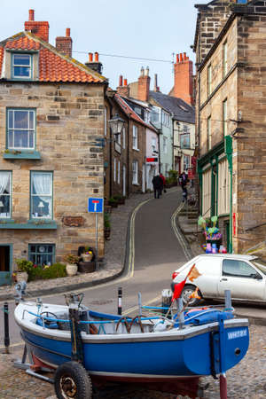 Robin Hoods Bay on the North Yorkshire Coast in the United Kingdom.のeditorial素材