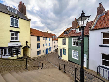The port of Whitby on the North Yorkshire coast in the northeast of England.