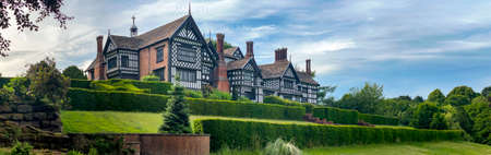 The 14th century Tudor buildings of Bramhall Hall in Bramhall, south Manchester, England.のeditorial素材