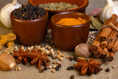 Cooking spices used to add flavor and seasoning when cooking.