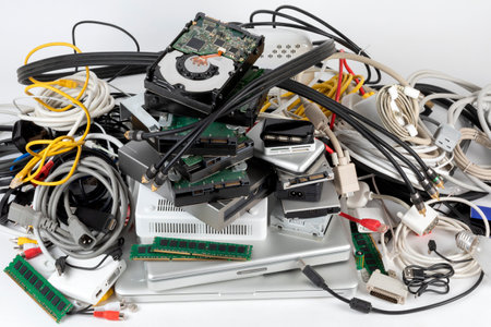 Electronic Waste - Obsolete Computer Technology for Recyclingの写真素材