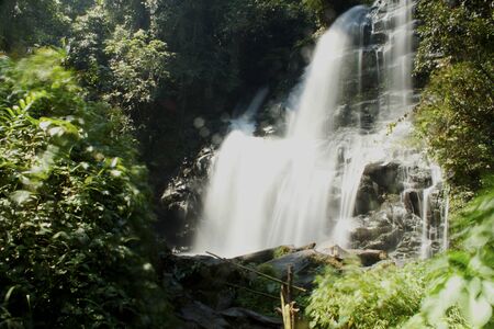 waterfall in the jungle of Thailandの写真素材