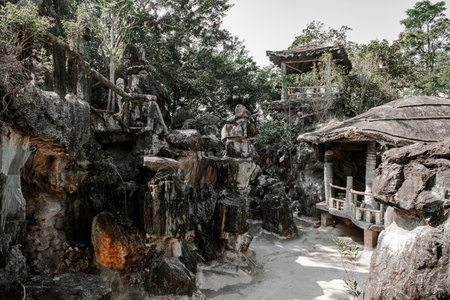 Beautiful temple at Phu Kradueng National Park, Thailand.の写真素材
