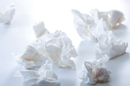 A pile of used napkins