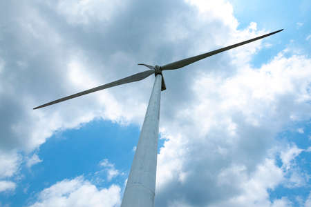 A wind turbine on the mountain