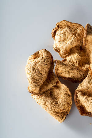 Close-up of a pile of high-quality tangerine peels that have been stored for ten years