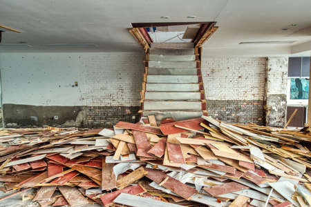 Construction site scene of commercial officeのeditorial素材