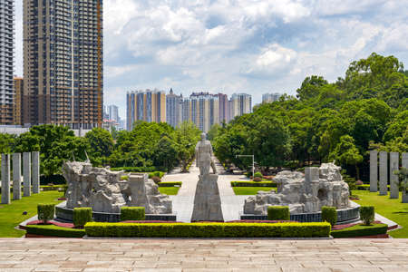 Martyrs Statues in Martyrs Cemetery in Nanning, Guangxi, Chinaのeditorial素材