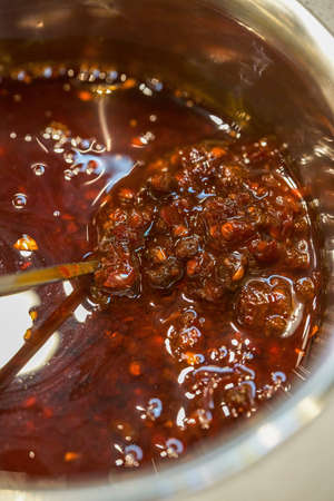 Chinese traditional seasoning, Youpo Chili Pepper Oilの写真素材