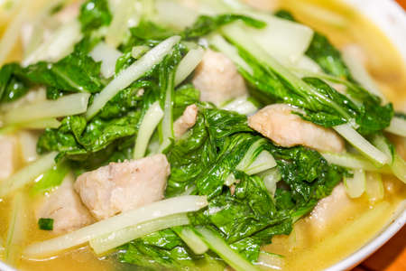 A delicious Chinese dish, braised cabbage with taroの写真素材