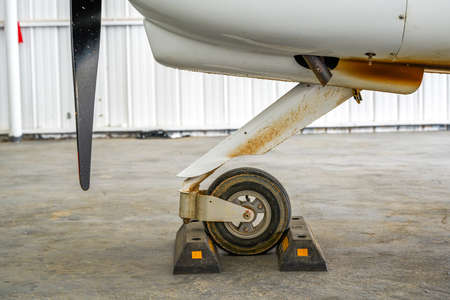 Close-up of part of the fuselage of a small aircraft