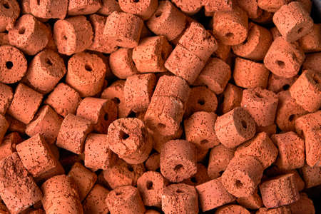 Filtration materials used for filtration and purification of water quality in fish farming pondsの写真素材