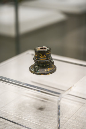 Ancient Chinese cultural relics in the museumのeditorial素材