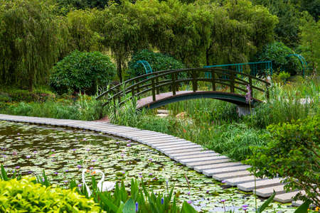 Recreational beautiful plants and trail view in the parkの写真素材
