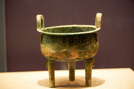 Close-up of ancient Chinese exquisite bronze artifactsの写真素材