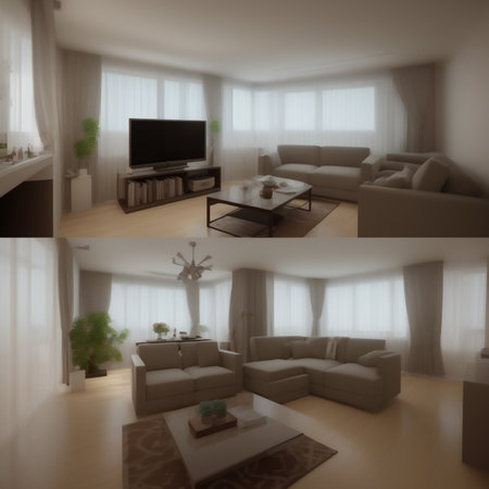Generative AI, Interior view of modern minimalist decoration style roomの素材