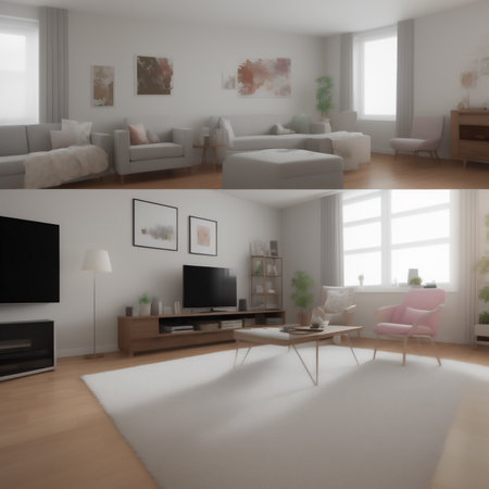 Generative AI, Interior view of modern minimalist decoration style roomの素材