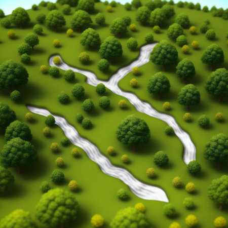 Generative AI, Forest and mountain landscapes in pixel art game styleの素材