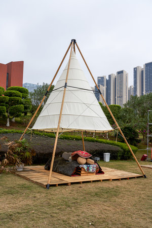 Various canopies for outdoor camping