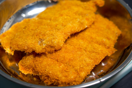 A crispy and tempting deep-fried chicken chop