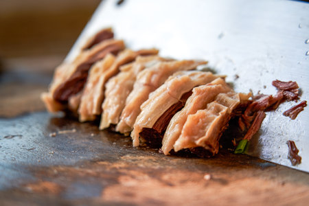 Delicious classic Cantonese dish, beef brisket in clear soupの写真素材