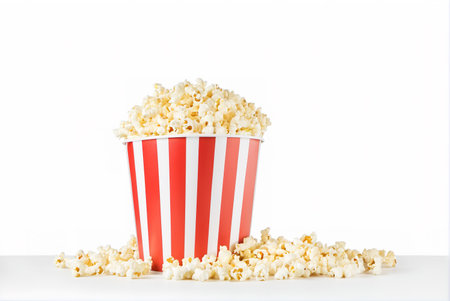 Bucket full of popcorn backgroundの素材