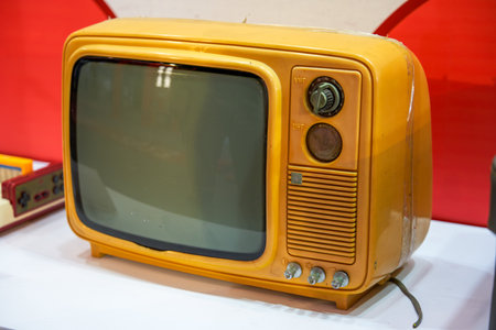 A retro old-fashioned picture tube CRT TVの写真素材