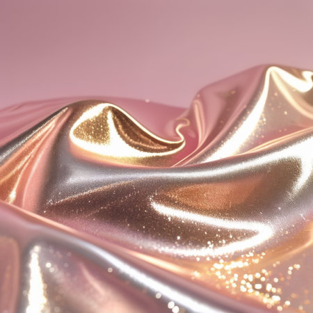 closeup of a satin background with some smooth lines in itの素材