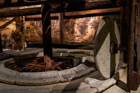 Chinese traditional large mill machinery and equipmentの写真素材