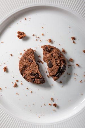 Delicious chocolate chip cookies close-up