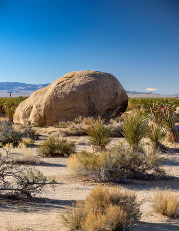Rock formations in Joshua Tree National Park, California, United States.の素材