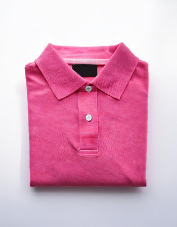 Polo shirt isolated on white background. Clipping path included.の素材