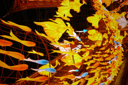 Yu Garden New Year Lantern Exhibition in Shanghai, Chinaの写真素材