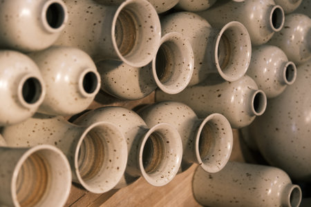 Various ceramic utensils and ornaments made in Jingdezhen, Jiangxi, Chinaの写真素材