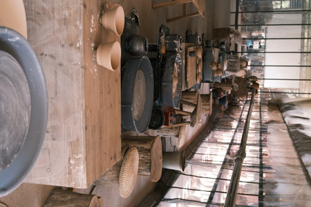 Clay embryos and molds at a ceramic studio in Jingdezhen, Jiangxi, Chinaの写真素材