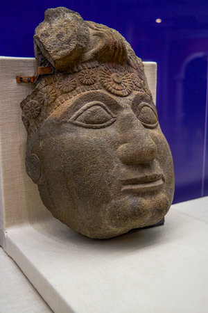 Terracotta figurines of ancient civilization displayed in the museum