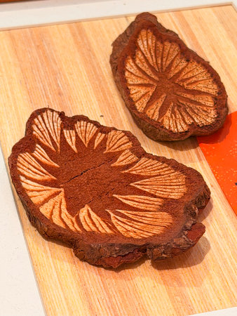 A close-up of traditional woody medicinal herbs