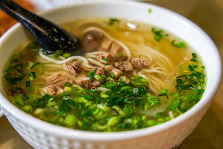 A bowl of fragrant and delicious Lanzhou beef noodles